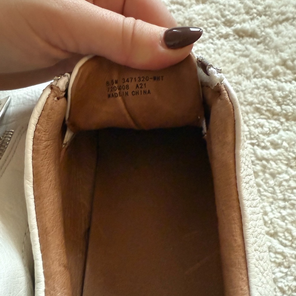 Frye Women's White and Brown Flats